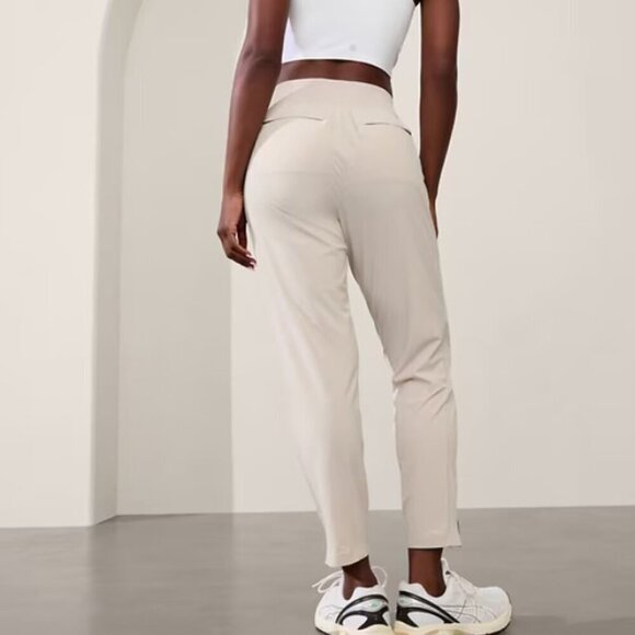 Athleta Brooklyn Ankle Pant Women US 22 Poly Spandex blend tan beige Abalone - Picture 2 of 16
